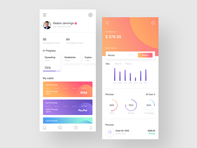 Finance and Budget Tracking Mobile App animation app branding budget clean design finance mobile ui ux