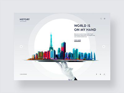 History Channel Website Design design flat history illustration inspiration lettering ui ux vector web website