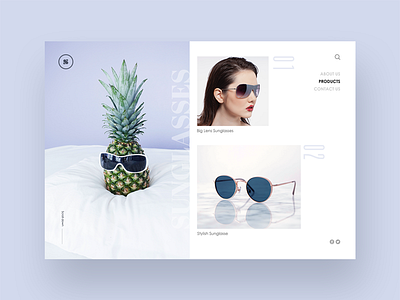 eCommerce Designs for a New Sunglass Brand branding design ecommerce illustration online shopping simple sunglasses ui ux web website