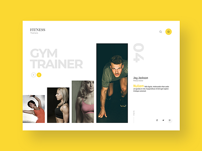 Personal Trainer Website bold branding clean color design designer inspiration responsive simple ui ux webdesign