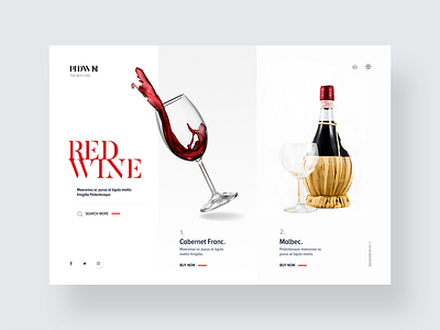 Red, red wine, stay close to me. alcohol clean design ecommerce flat ui ux webdesign website wine