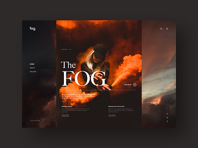 Dark Themed Website Concept Design background image dark dark background design foggy image landing page ui ux website