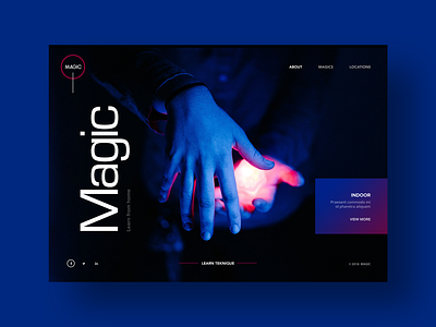 Dark & Magical Website Design black bold branding dark design designer font fullwidth hands inspiration magic magical photo photography ui ux webdesign website