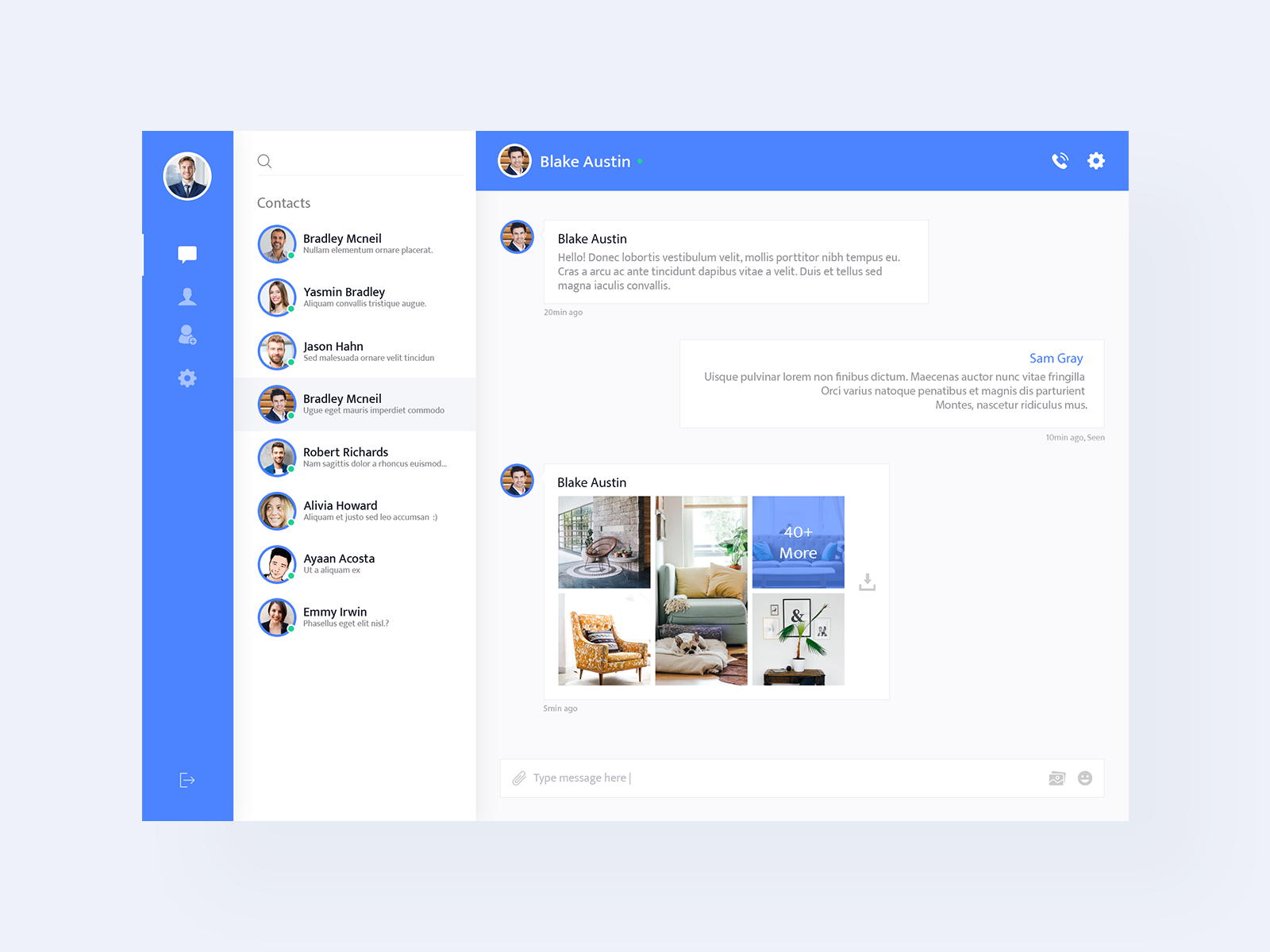 Desktop Chat Application Design By Luke Peake For Tib