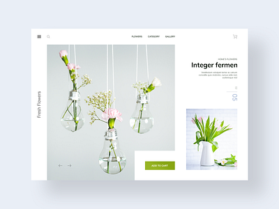 Fresh & White Florist Website Design branding clean design ecommerce flat florist flowers inspiration material design photography responsive typography ui ux webdesign website white