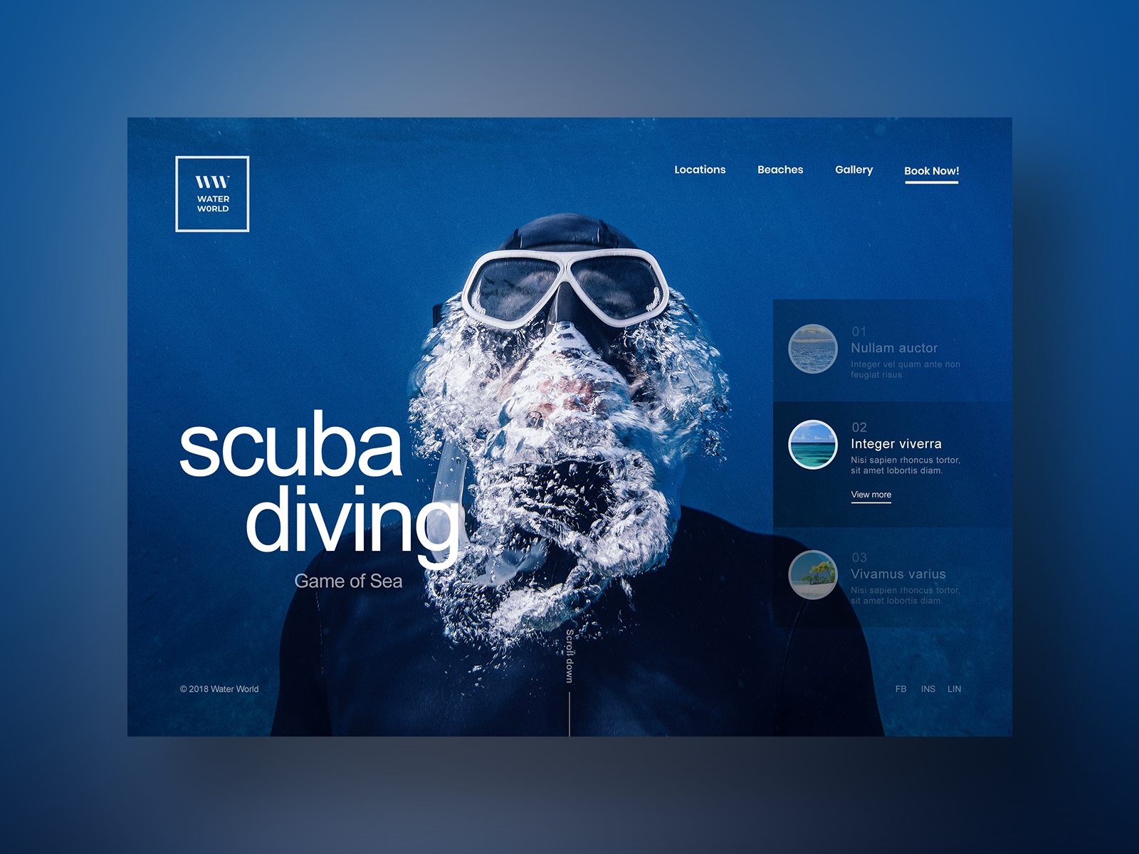 Scuba Diving Website Design By Luke Peake For Tib Digital On Dribbble