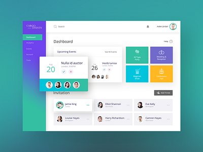 Gradient Color Dashboard Design bold clean color dashboard dashboard design dashboard ui design flat gradient inspiration material design ui ux web app website