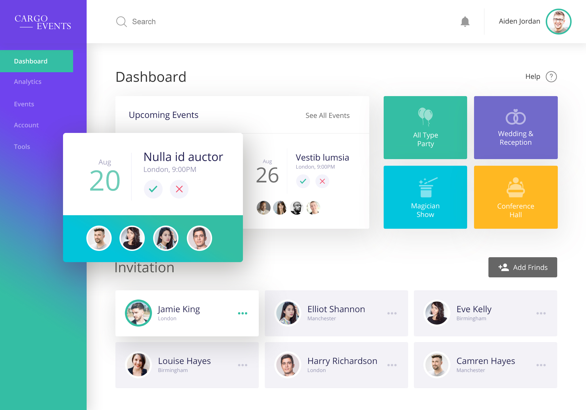 gradient dashboard dribbble