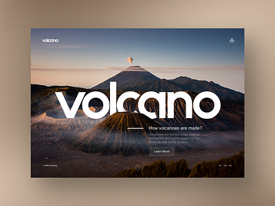 Volcano Information Website Design branding design designer imagery inspiration natural history nature photography responsive scenery typography ui ux volcano webdesign website