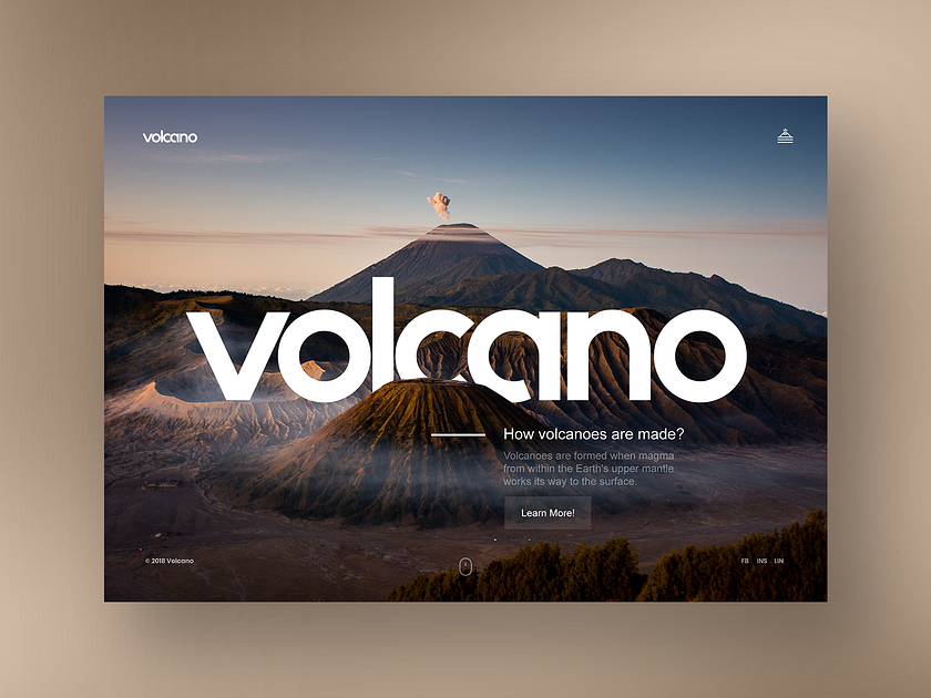 Volcano Information Website Design By Luke Peake For Tib Digital On