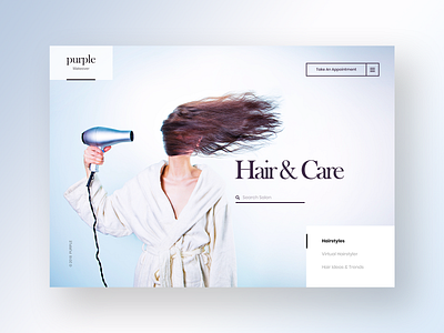 Hair Stylist Website Design animation branding clean design designer flat hair hair care hair cut inspiration logo mobile responsive typography ui ux vector web design webdesign website