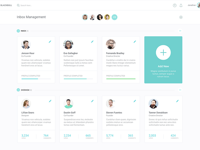 Dashboard And Inbox Design By Luke Peake For Tib Digital On Dribbble