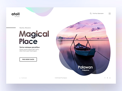 Magical Website Design agency animation branding clean design designer destination flat inspiration location logo pattern responsive travel ui uidesign ux webdesign website white