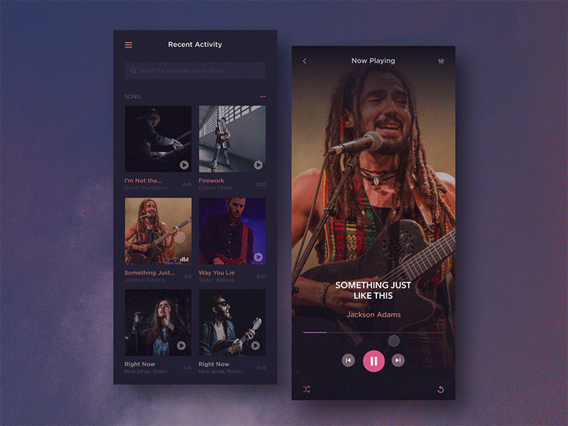 Music Mobile App Design