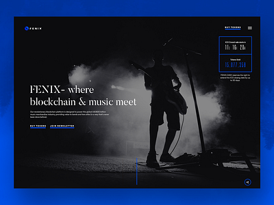 FENIX - Blockchain Music Application Website. animation artists bands blockchain branding crypto cryptocurrency dark design designer inspiration logo music music app responsive typography ui ux webdesign website