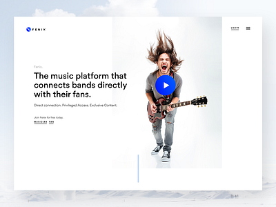 FENIX - Connecting bands with their fans. animation app bands branding clean design designer flat inspiration mobile app music music app music player music player ui responsive typography ui ux webdesign website