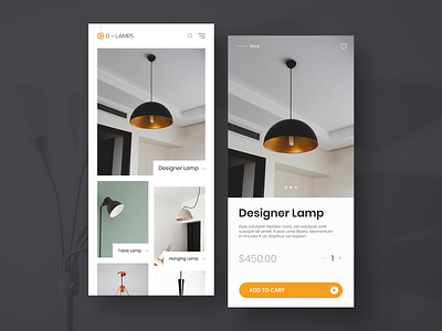 Designer Lamp App Design