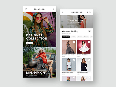 Womens Fashion Mobile App Designs