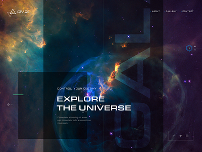 Explore the Universe - Web Design branding dark ui design galaxy illustration inspiration logo space stars typography ui ui design universe ux vector web web design webdesign website website design