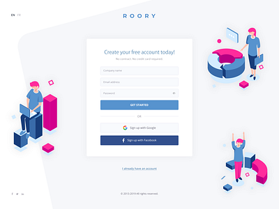 Create Your Account - Sign Up Page clean design design form styles illustration login login screen register register form registration sign in sign in form sign in page sign up sign up form sign up page sign up screen ui ux vector website