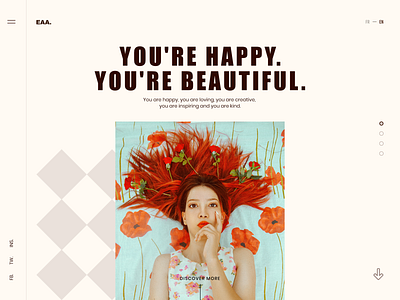You're Happy. You're Beautiful. beautiful branding clean design designer happy icon inspiration photography typography ui ui design ux ux design vector web web design webdesign website website design