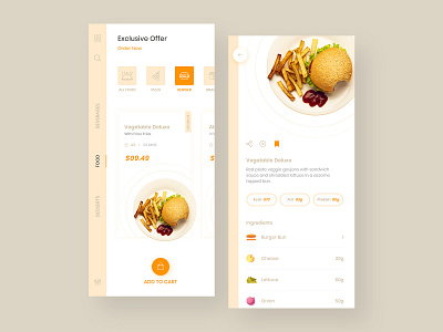 Food Ordering Mobile App android app app design branding burger clean design designer flat food app food delivery food delivery app inspiration ios app mobile app mobile app design pizza typography ui ui design ux