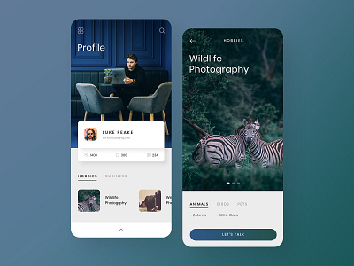 Photographer Mobile App Design