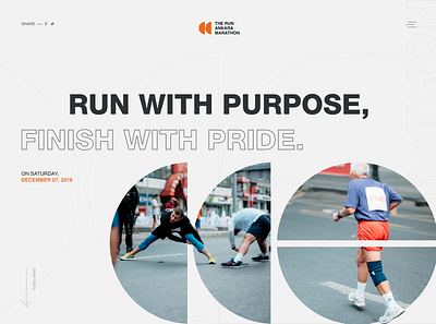 Marathon Homepage Design design digital design inspiration marathon photography running sport sports sports branding typography ui uidesign ux uxdesign web design web designer webdesigns website