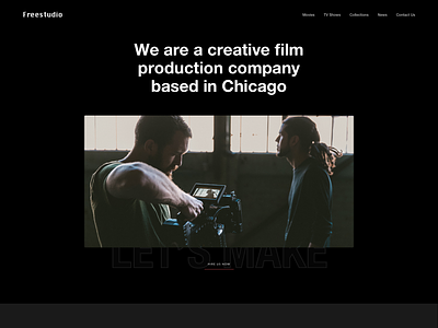 Film Studio Website Design