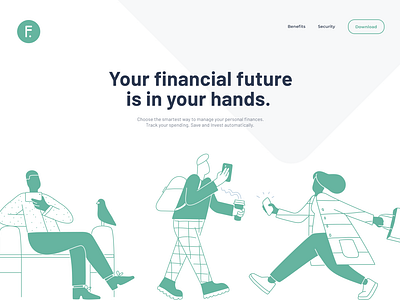 Financial Website Vector