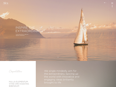 Inspire The Extraordinary Website Design boat boating branding design gold inspiration inspire lifestyle photography travel typography ui ux web design web design agency web designer website website design website design company website designer
