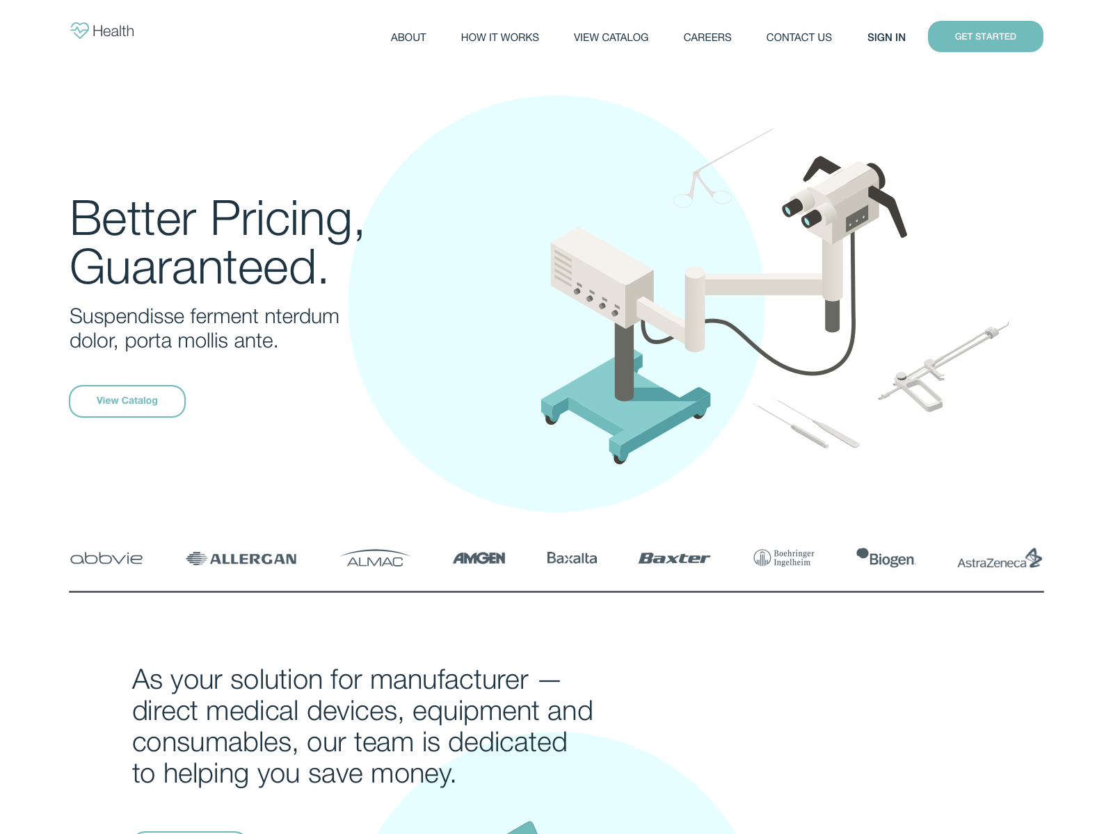 Health & Medical Supplies site Design by Luke Peake for TIB Digital