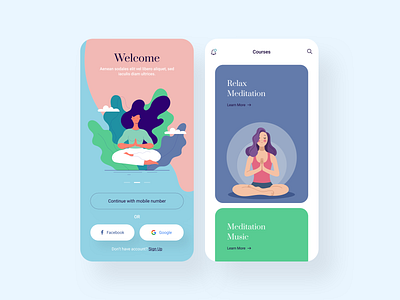 Meditation Mobile App Design