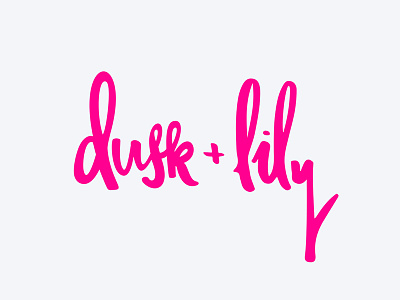 Dusk + Lily Logo branding calligraphy custom font hand lettering identity lettering logo logotype script type typography