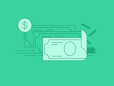 Money Money Money coins finance illustration money spot illustration