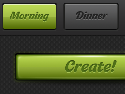 Create black button green iphone
