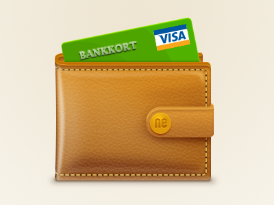 Wallet bank card green wallet