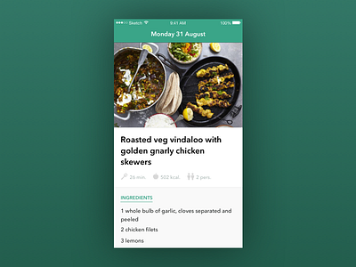 Daily recipe app app cooking fun green ios mobile recipe