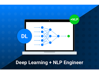 Deep Learning Engineer + NLP expert job position graphic