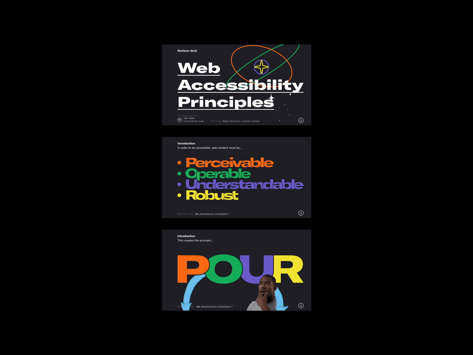 Web Accessibility presentation slides animation design gif graphic design motion design presentation slide deck design web accessibility