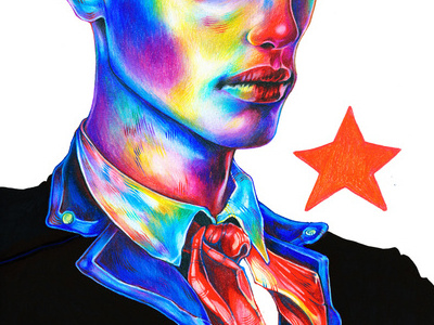 Ruslan art colour coloured drawing illustration pencil portrait ruslan