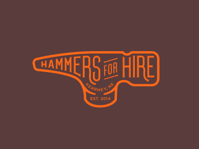 Hammers For Hire branding design logo typography