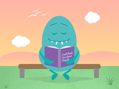 Where Ron Chills Out calming character chill flat monster park reading relax ron scenery