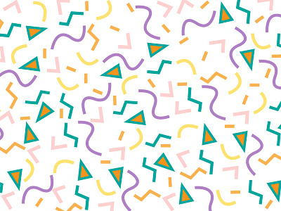 It's a party 90s background color funky pattern pop shapes