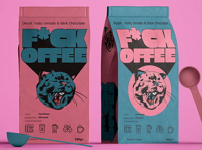 F*CKOFFEE - Branding & Product Design bold branding cat coffee graphic design packaging product design specialty coffee ui