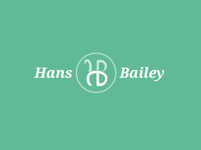 Hans & Bailey Logo css3 hover logo monogram ui ux wedding