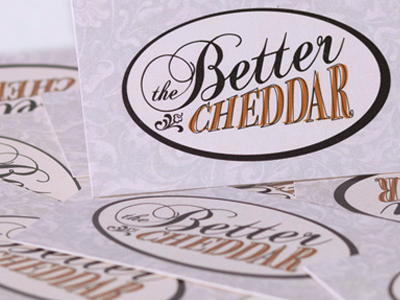 The Better Cheddar Branding branding business cards fleuron identity lettering logo typography