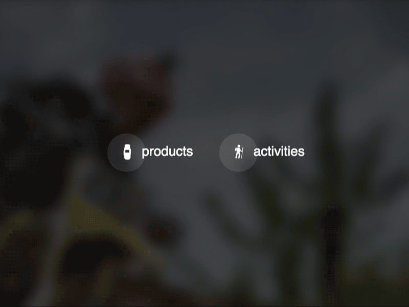 Action Camera Navigation action camera css hover icons interaction material sports ui