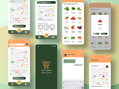 TM Tracker - Shop from your location app ui ux
