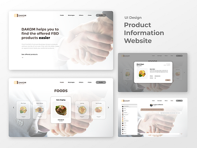 DaKOM - Product Information Website design ui ux web webdesign website